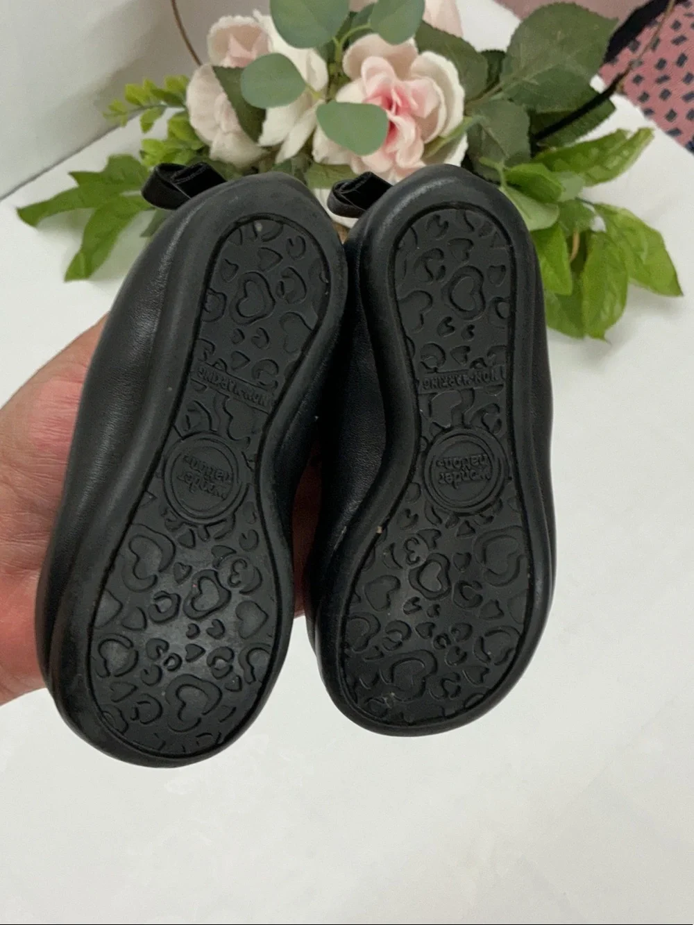 wonder nation Black Bow Mary Jane Flats for Kids